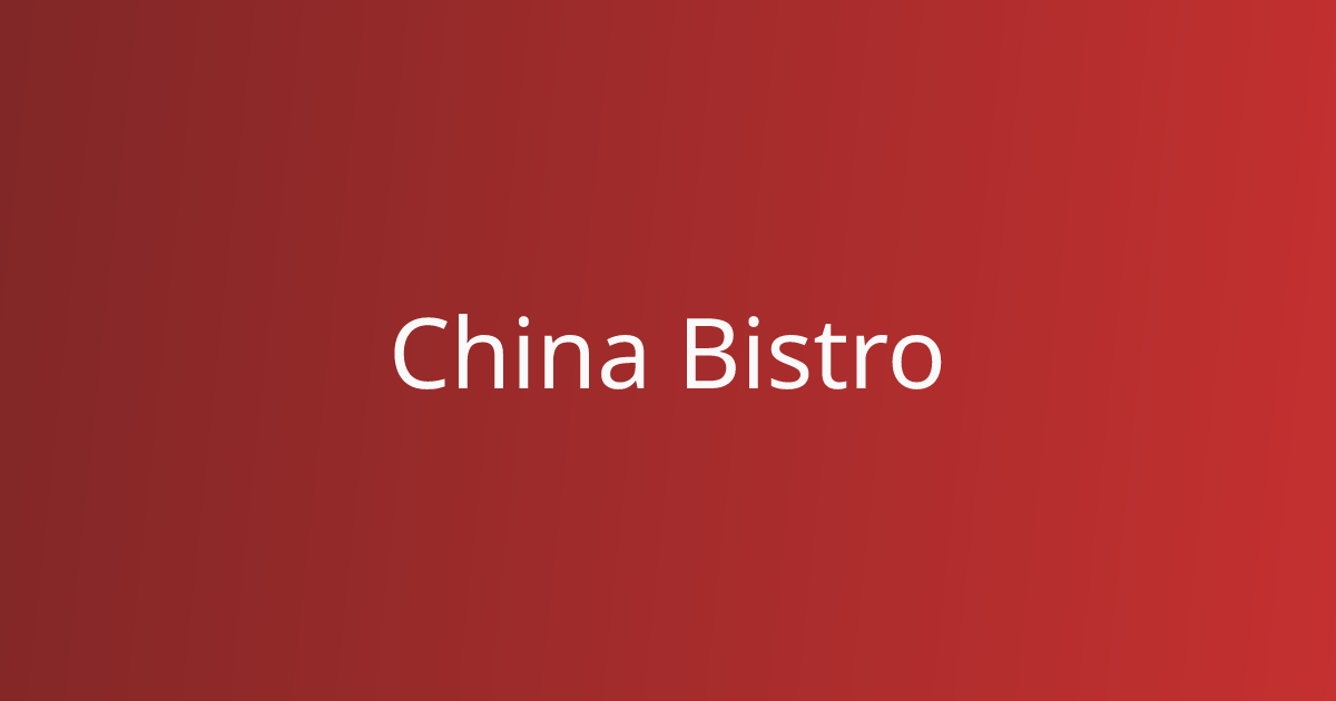 China Bistro restaurant logo - View nutrition facts, calories, and macros for menu items at 755 Hungerford Dr Rockville, MD 20850